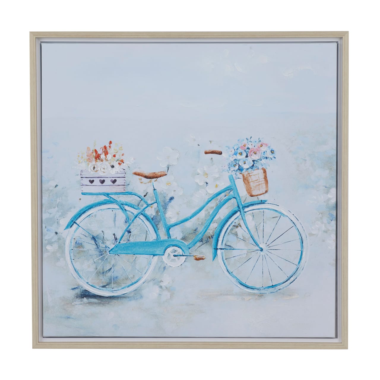 Blue Polystone French Country Framed Wall Art, 24" x 23"